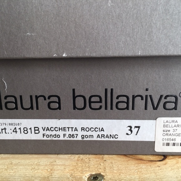 Laura Bellariva Orange Platform Sandals - Picture 2 of 8